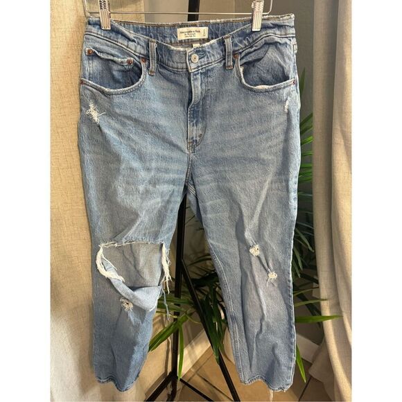 Abercrombie & Fitch Denim - Abercrombie & Fitch Curve Love 90’s Straight Ulta High Rise 14